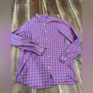 Red and Blue Gingham Men’s Button Up, NWOT
